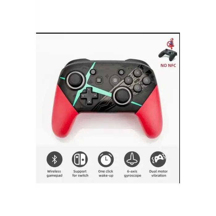 Nintendo Switch uyumlu kırmızı bluetooth joystick kablosuz oyun kolu - Garantisiz Garanti Süresi