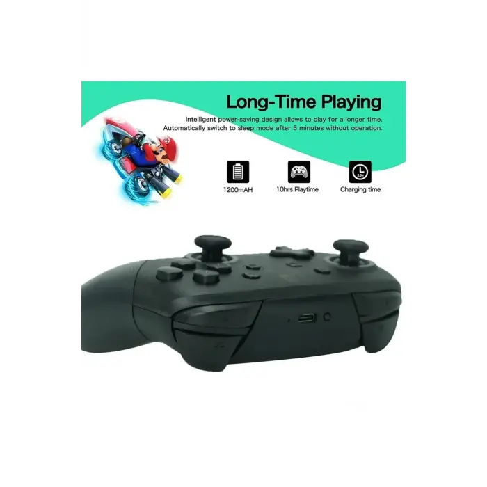 Nintendo Switch uyumlu siyah bluetooth joystick kablosuz gamepad oyun kolu - Elektronik