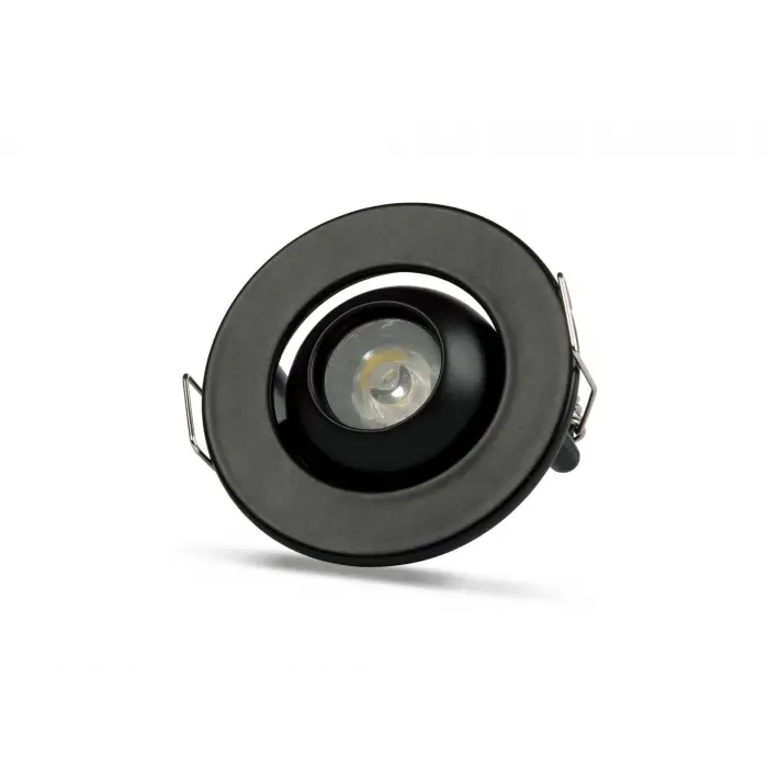 NOAS YL94 0201 Siyah Kasa 1W Led Spot 6500K Beyaz Işık