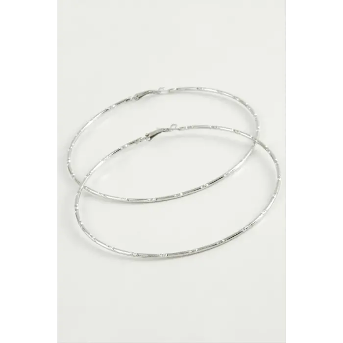 Noktalı Metal Halka Küpe 8-9-10 cm