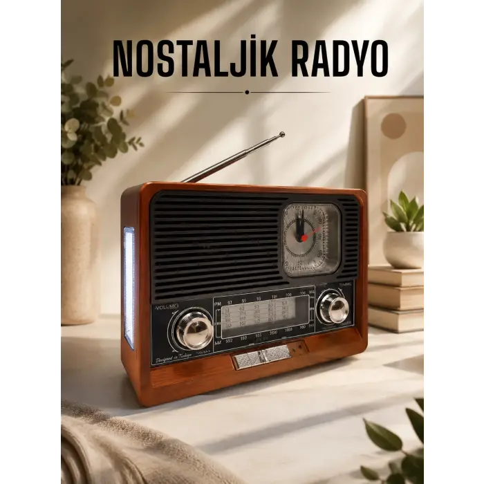 Nostaljik Radyo USB,AUX Ve SD Kart Girişli Bluetooth Bağlantılı
