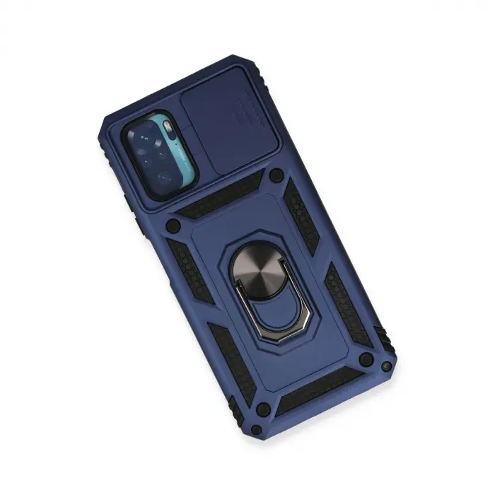 Note 10 Kılıf Pars Lens Yüzüklü  - Lacivert
