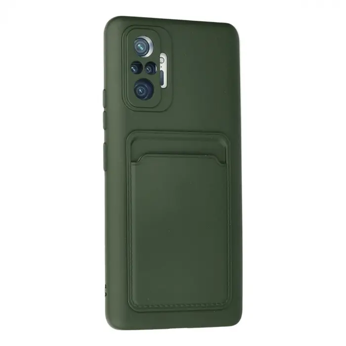 Note 10 Pro Kılıf Kelvin Kartvizitli  - Koyu Yeşil