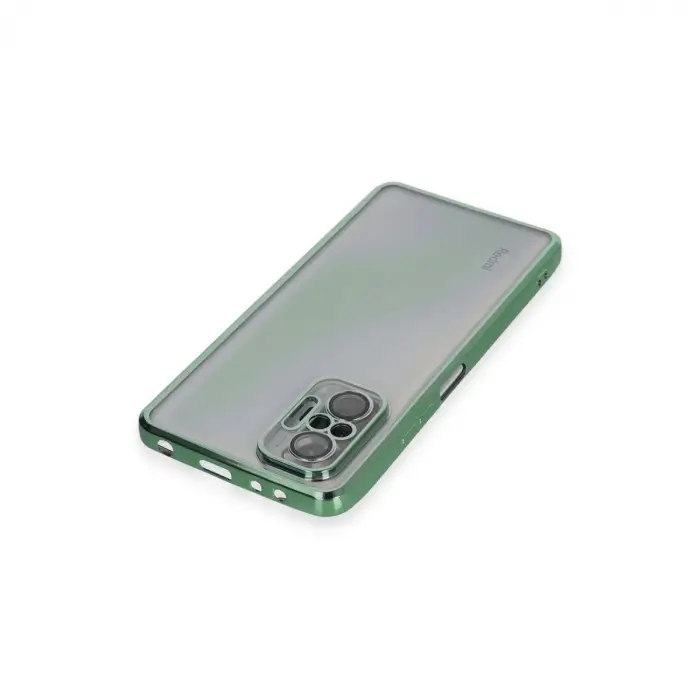 Note 10 Pro Kılıf  Lensli  - Yeşil