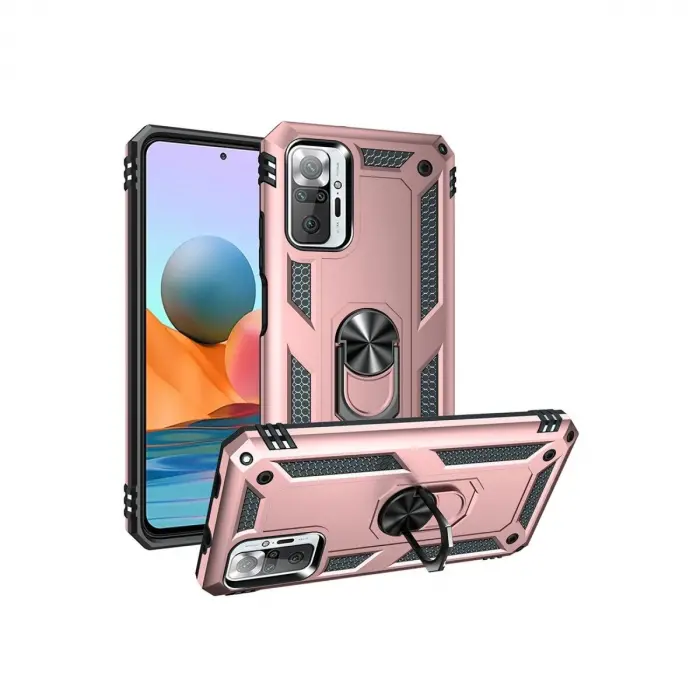 Note 10 Pro Kılıf Sofya Yüzüklü  Kapak - Rose