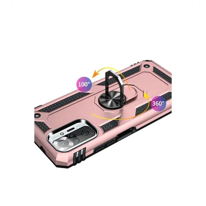 Note 10 Pro Kılıf Sofya Yüzüklü  Kapak - Rose