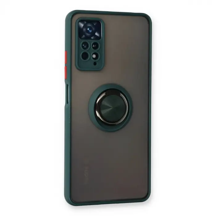 Note 11 Pro Kılıf Montreal Yüzüklü  Kapak - Yeşil