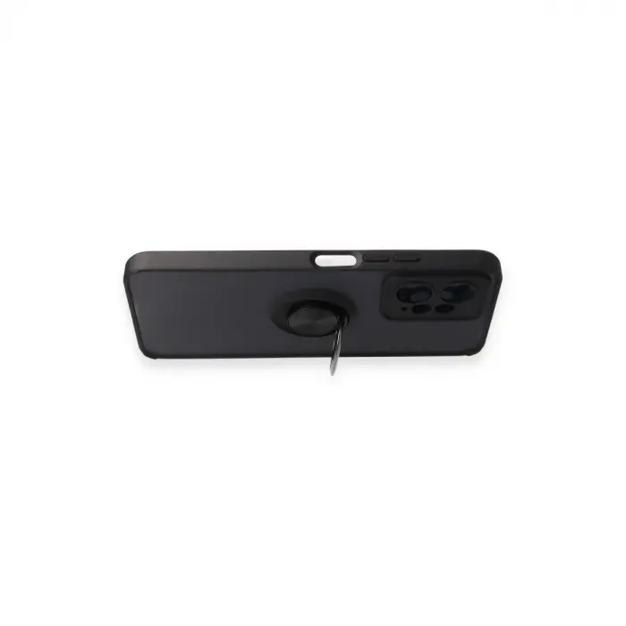 Note 12 4g Kılıf Montreal Yüzüklü  Kapak - Siyah
