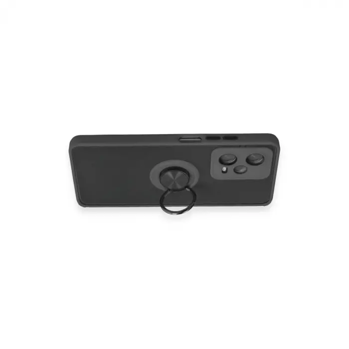 Note 12 5g Kılıf Montreal Yüzüklü  Kapak - Siyah