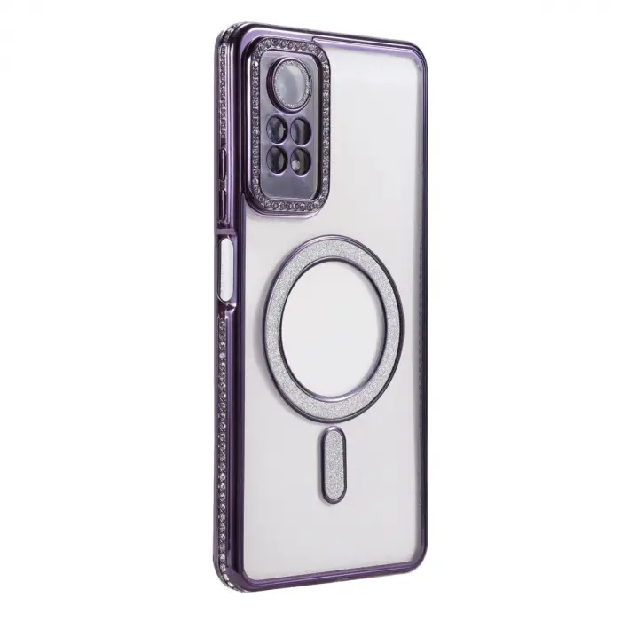 Note 12 Pro 4g Joke Simli Magneticsafe Kılıf - Derin Mor