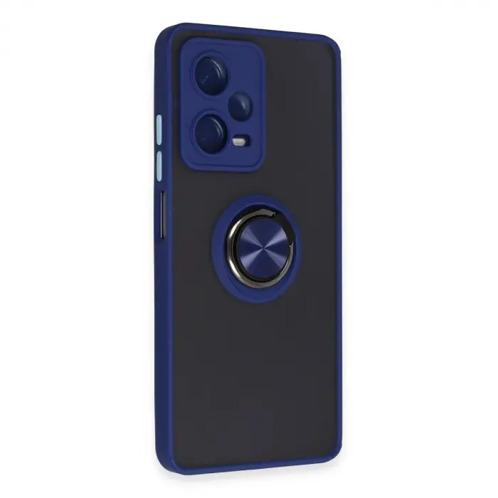 Note 12 Pro 5g Kılıf Montreal Yüzüklü  Kapak - Lacivert