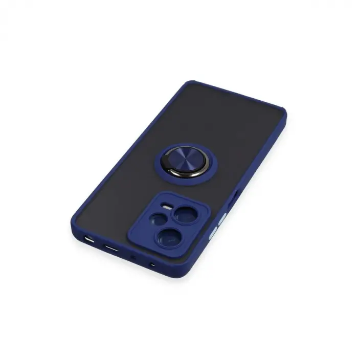 Note 12 Pro 5g Kılıf Montreal Yüzüklü  Kapak - Lacivert