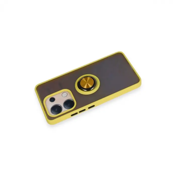 Note 13 4g Kılıf Montreal Yüzüklü  Kapak - Sarı