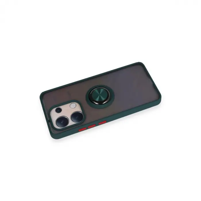 Note 13 4g Kılıf Montreal Yüzüklü  Kapak - Yeşil