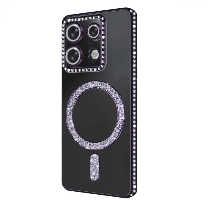 Note 13 Pro 4g Joke Simli Magneticsafe Kılıf - Derin Mor