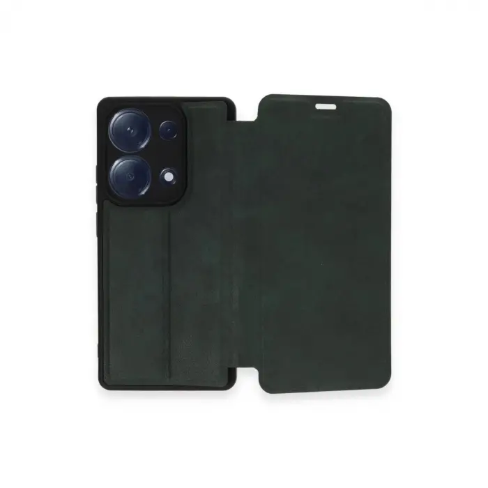 Note 13 Pro 4g Kılıf Flip Cover - Koyu Yeşil