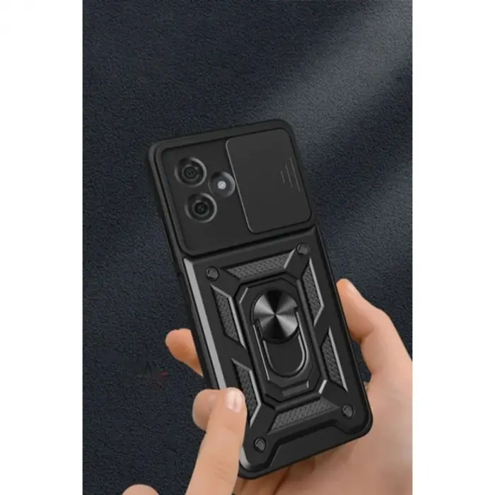 Note 13 Pro Plus Kılıf Pars Lens Yüzüklü  - Lacivert