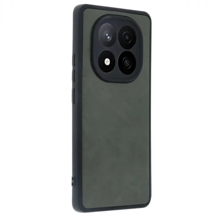 Note 14 Pro 4g Kılıf Aras Deri Kapak - Koyu Yeşil