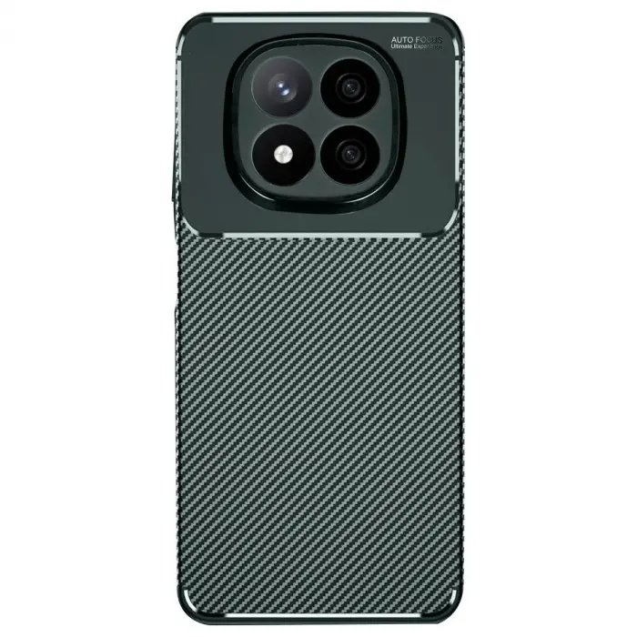 Note 14 Pro Plus Kılıf Auto Fus Karbon Kapak - Koyu Yeşil