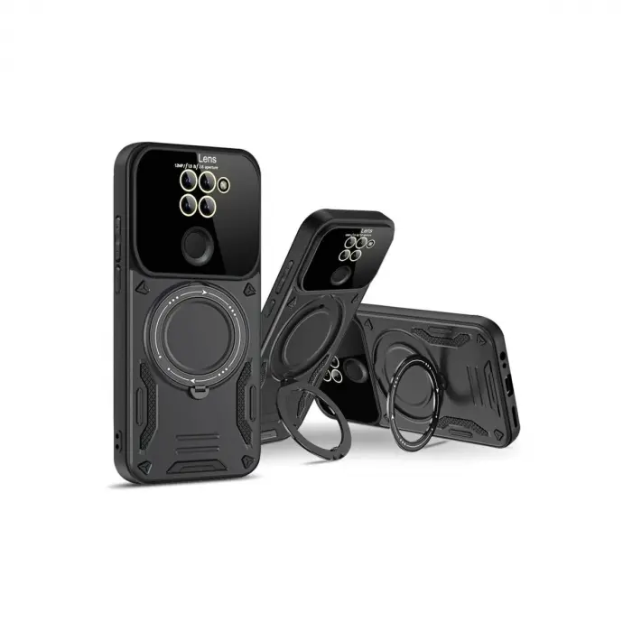 Note 9 Joy Lens Standlı Kapak - Siyah
