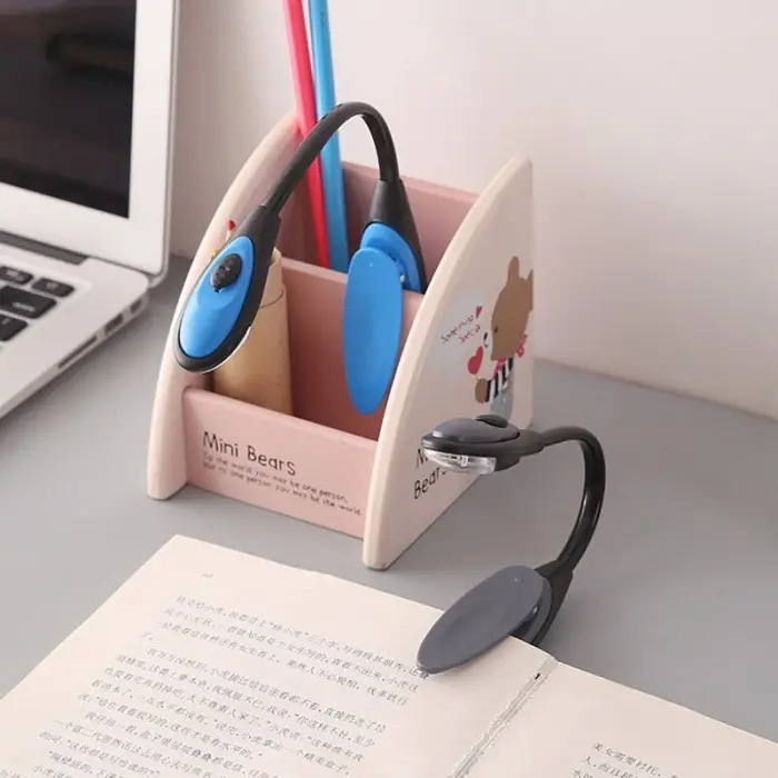 Okuma Işığı Led Booklight Kıskaçlı Pilli Model Led Işık