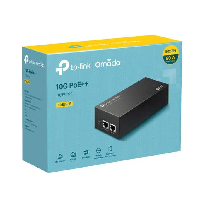 OMADA POE380S 2Port 10Gbps 90W PoE++ Masaüstü/Vesa Injector(1923)