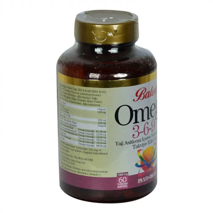 Omega 3-6-9 1585 Mg x 60 Yumuşak  EPA-18 DHA-12