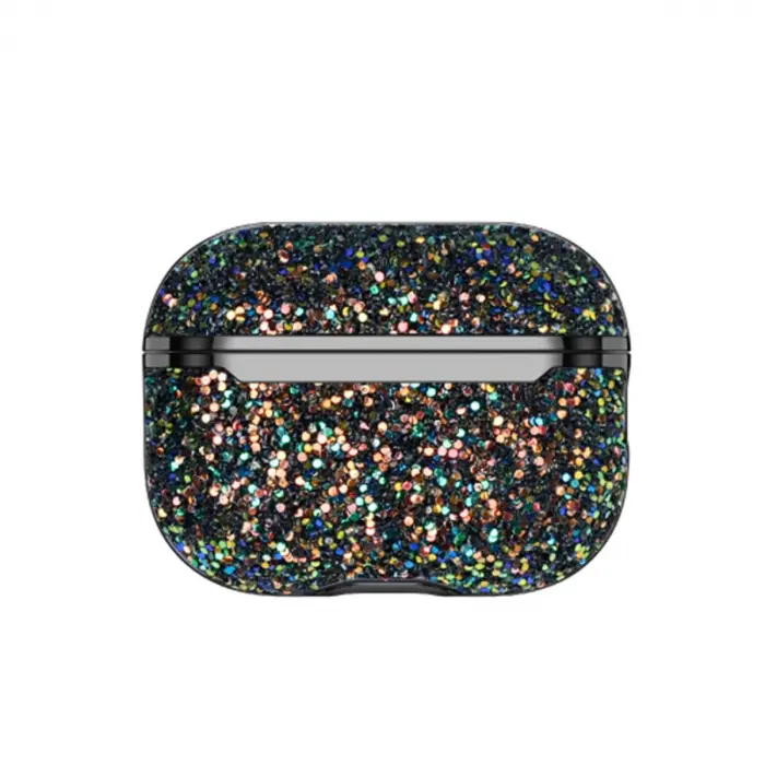Onegif Apple Airpods 2 (2.nesil) Bright Simli Airpods Kapak - Siyah