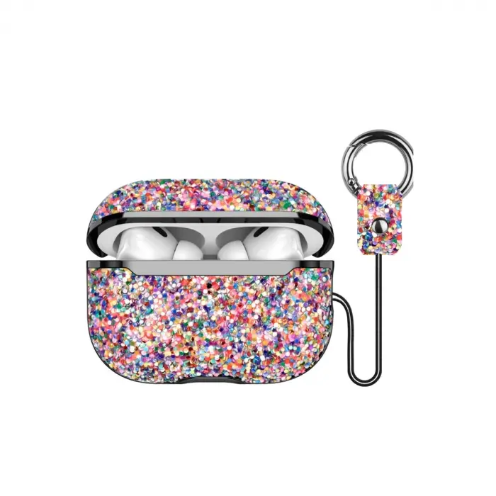 Onegif Apple Airpods Pro 2 (2.nesil) Bright Simli Airpods Kapak - Gold