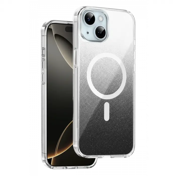 Onegif Apple İphone 15 Sora Simli Magsafe Kapak - Siyah