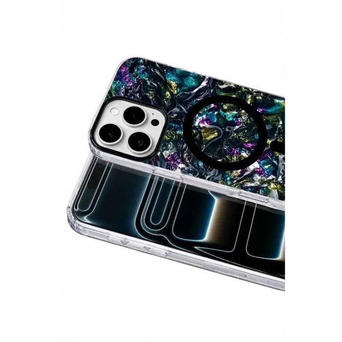 Onegif Apple İphone 16 Pro Max Mila Dalgalı Magsafe Kapak - Lacivert