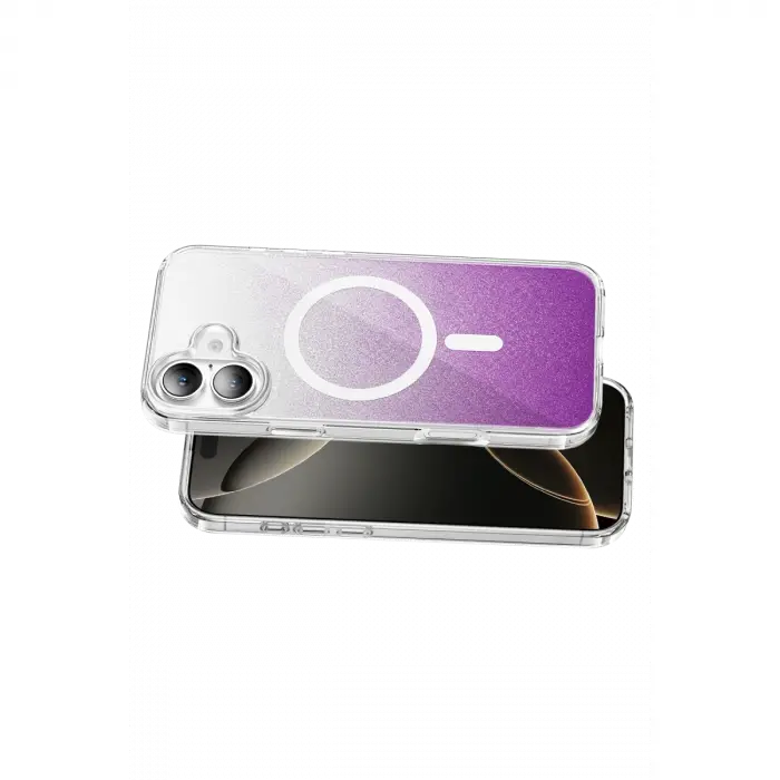 Onegif Apple İphone 16 Sora Simli Magsafe Kapak - Mor