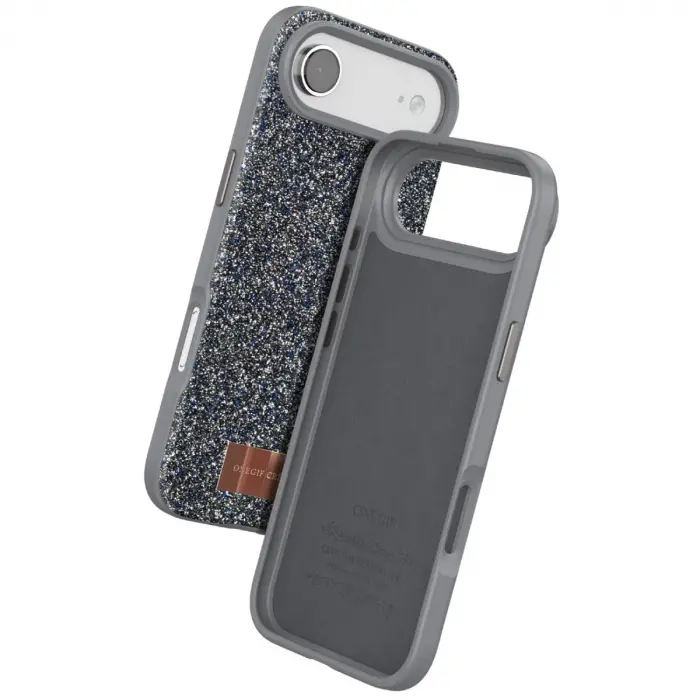 Onegif Apple İphone 17 Air Bright Simli Kapak - Gümüş