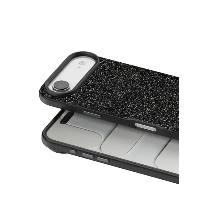 Onegif Apple İphone 17 Air Bright Simli Kapak - Siyah