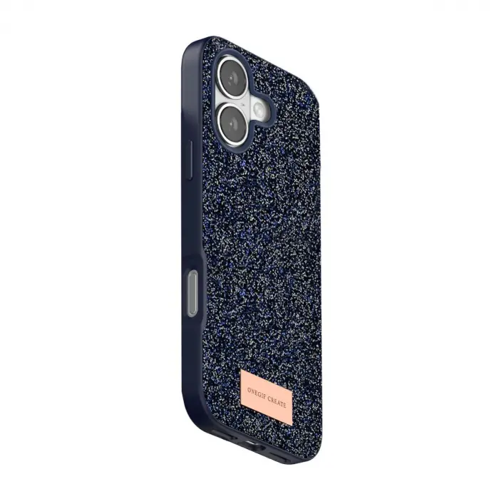 Onegif Apple İphone 17 Bright Simli Kapak - Mavi