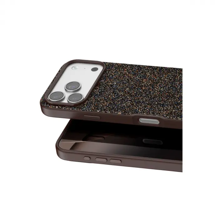 Onegif Apple İphone 17 Pro Max Bright Simli Kapak - Gold