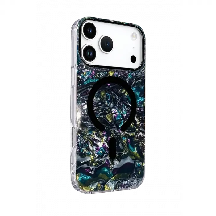 Onegif Apple İphone 17 Pro Max Mila Dalgalı Magsafe Kapak - Lacivert