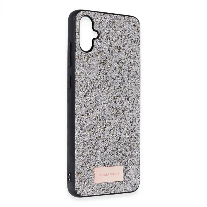 Onegif  Galaxy A05 Bright Simli Kapak - Gümüş