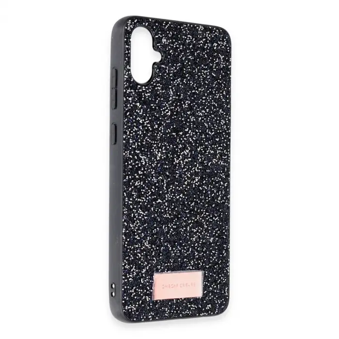 Onegif  Galaxy A05 Bright Simli Kapak - Siyah