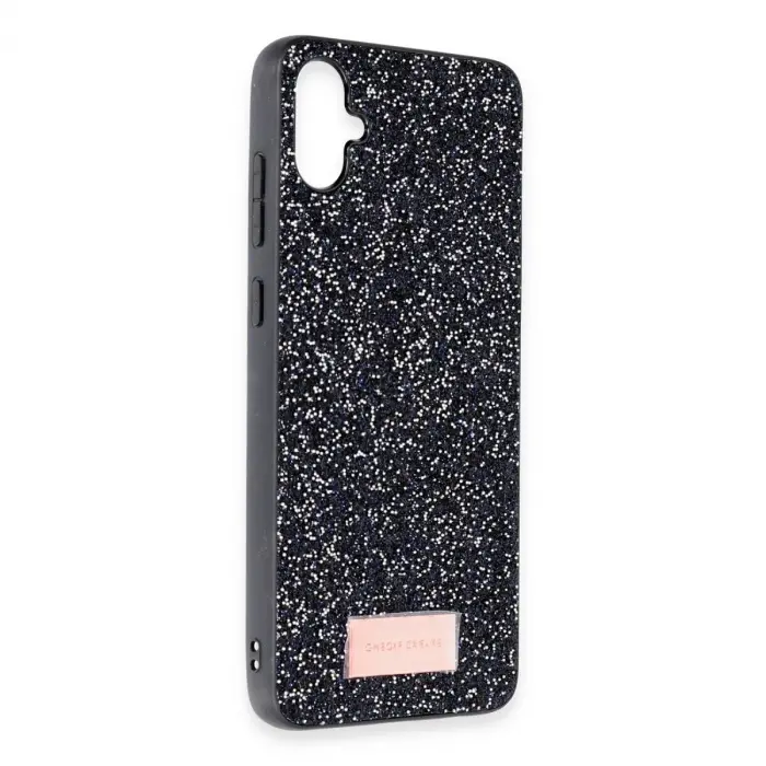 Onegif  Galaxy A05 Bright Simli Kapak - Siyah