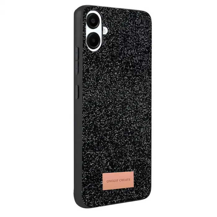Onegif  Galaxy A07 4g Bright Simli Kapak - Siyah