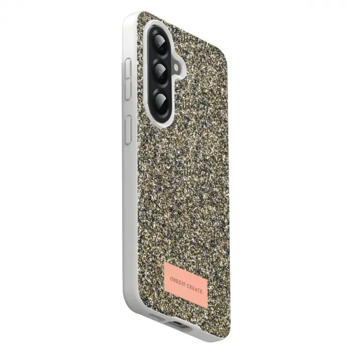 Onegif  Galaxy A17 5g Bright Simli Kapak - Gold