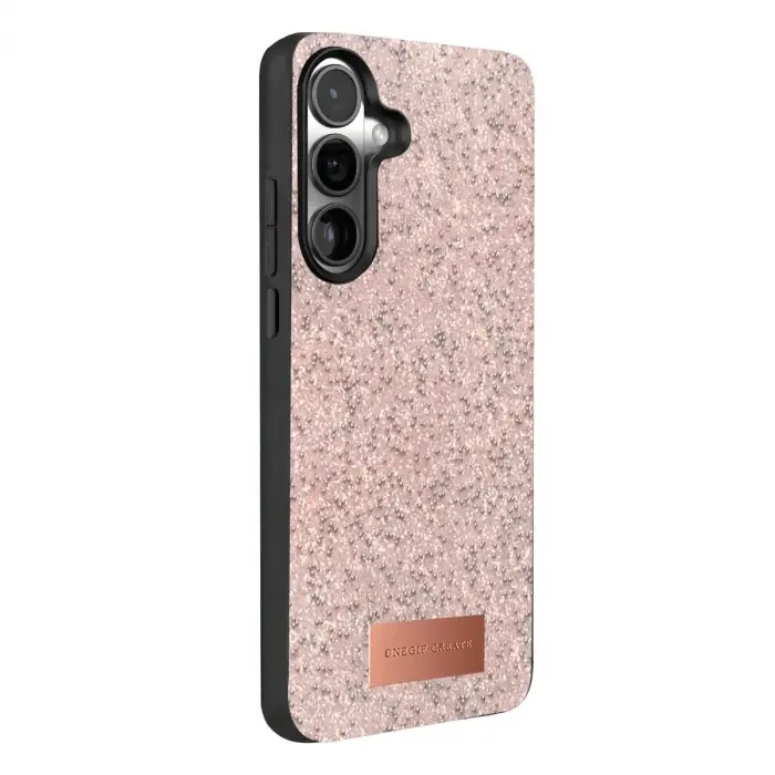 Onegif  Galaxy A57 5g Bright Simli Kapak - Pembe
