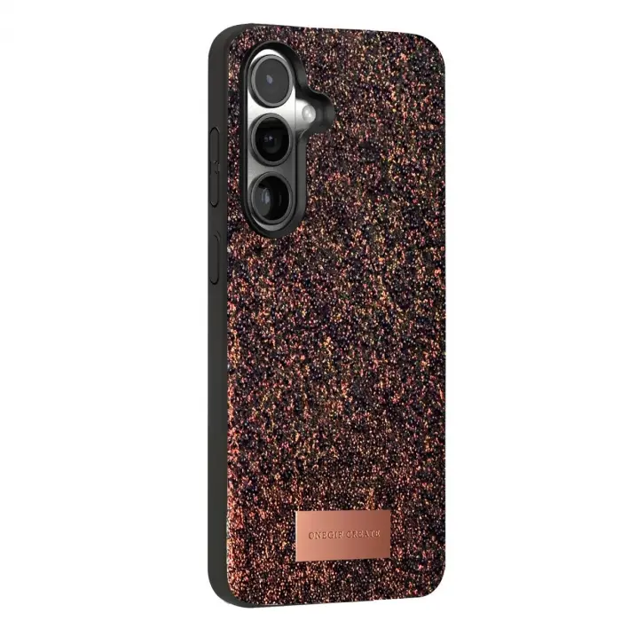 Onegif  Galaxy S24 Fe Bright Simli Kapak - Derin Mor