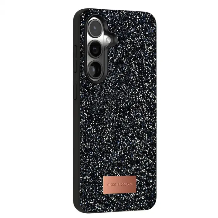 Onegif  Galaxy S24 Plus Bright Simli Kapak - Siyah