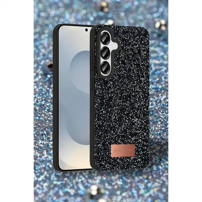 Onegif  Galaxy S25 Plus Bright Simli Kapak - Siyah