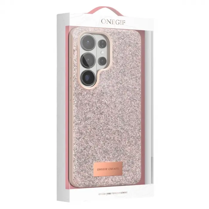 Onegif  Galaxy S26 Ultra Bright Simli Kapak - Siyah