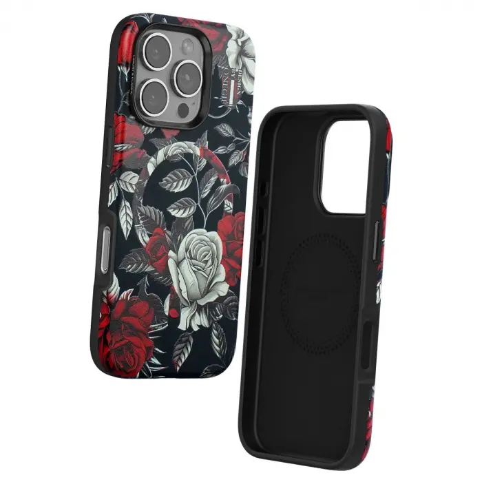 Onegif İphone 16 Pro Max Flower Series Magsafe Kapak - Siyah