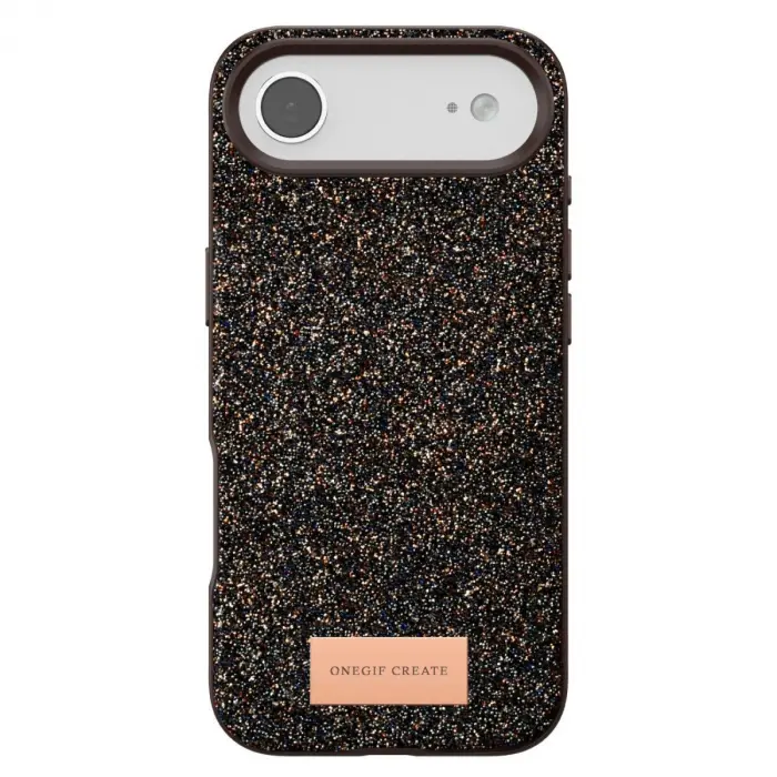 Onegif  İphone 17 Air Bright Simli Kapak - Gold