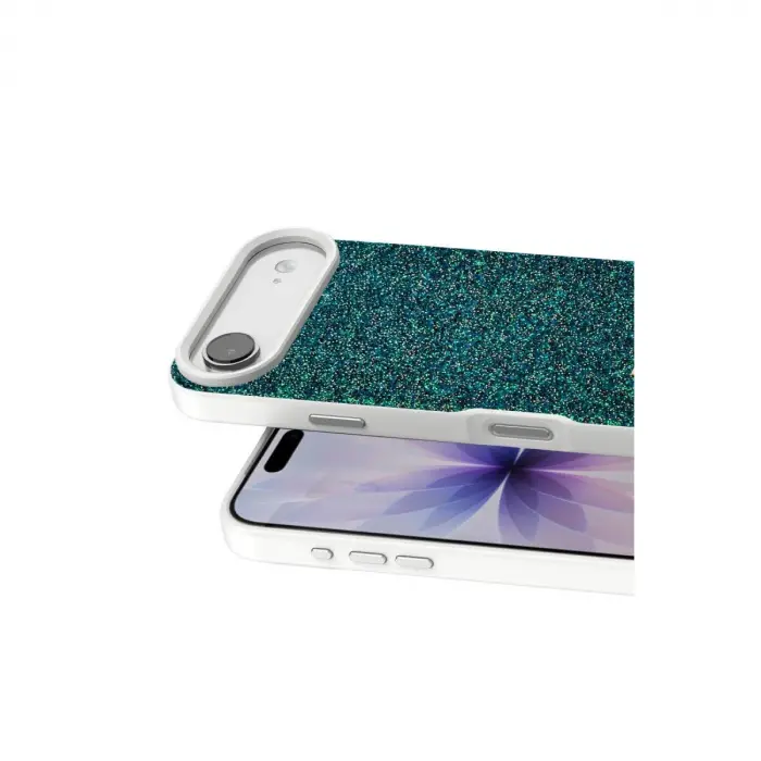 Onegif  İphone 17 Air Bright Simli Kapak - Koyu Yeşil